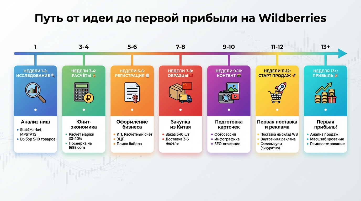 как начать бизнес на WB полный путь.